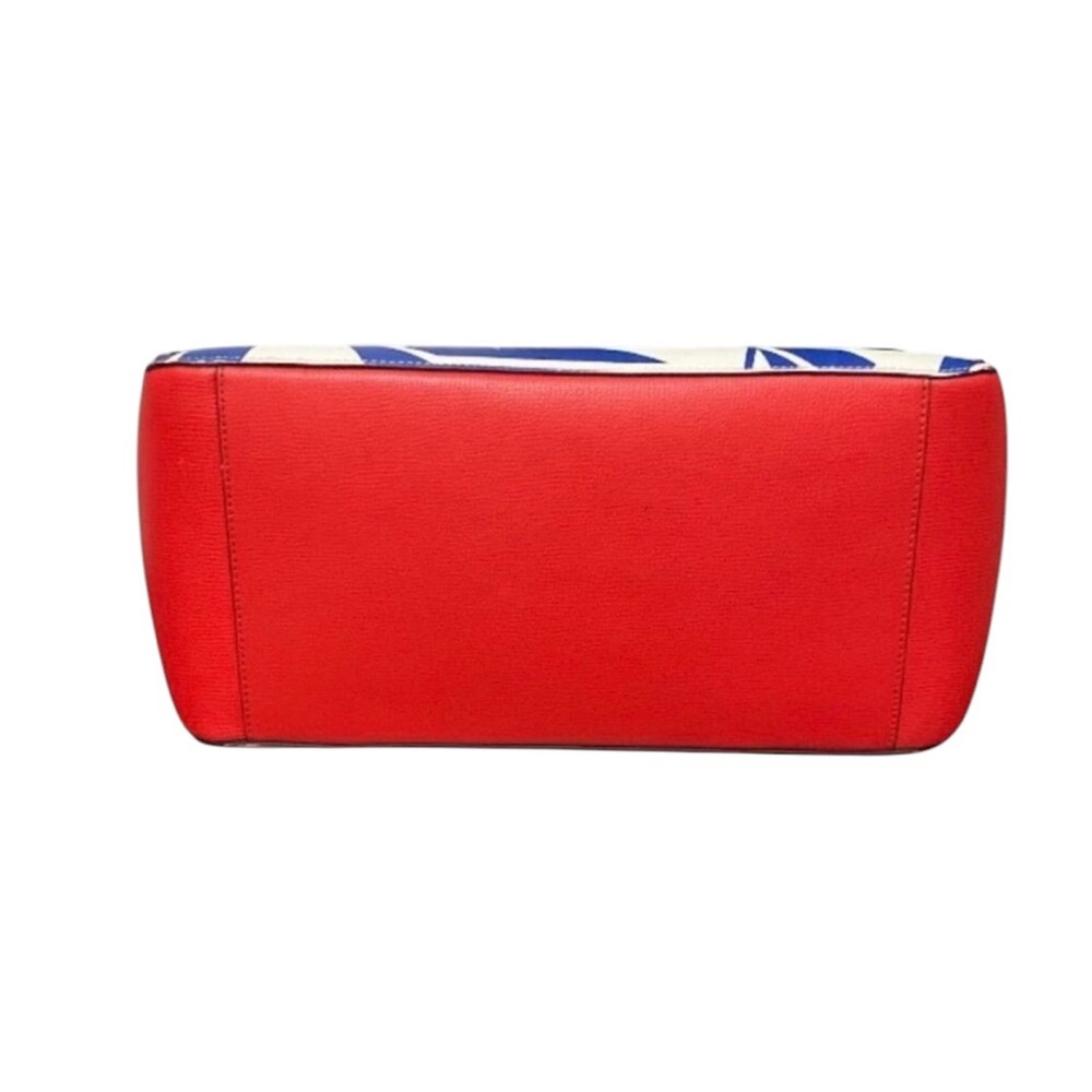 Henri Bendel Rare Blue Leaf Yellow Handles Red Bottom Tote Bundle - Picture 6 of 16
